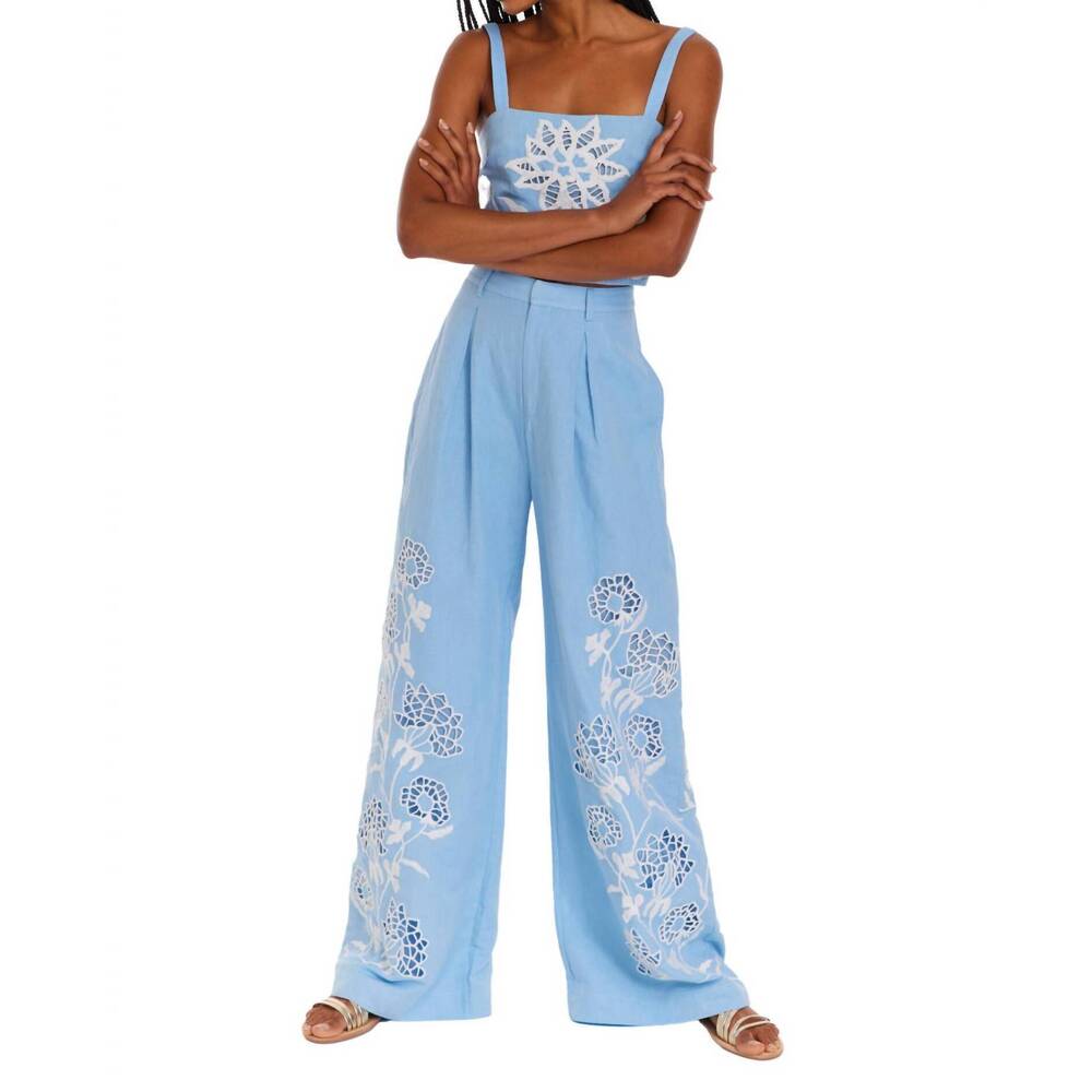 NEW ALLISON NEW YORK hutton wide leg pants in sky blue